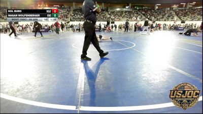 64 lbs Quarterfinal - Kol Burd, Weatherford Youth Wrestling vs Hagan Wolfenberger, Keystone Wrestling Club