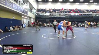 285 lbs Cons. Round 3 - Jai Guerra, Sacramento City College vs Jose Quilantan, Unattached