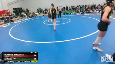 120 lbs Cons. Round 2 - McKenzie Zimbelman, Wright vs Keira Littau, Kelly Walsh