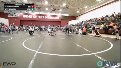 61 lbs Semifinal - Jaxon Clayborn, Wichita Training Center vs Jett Houlden, South Central Punisher Wrestling Club
