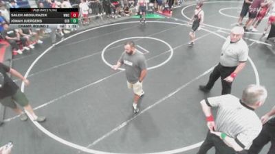 132 lbs Champ. Round 2 - Saleh Abdulrazek, Warriors Wrestling Club vs Jonah Juergens, OCRTC