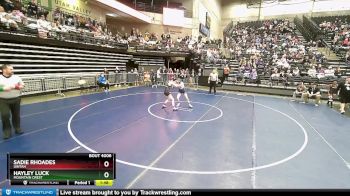 4A 105 lbs Champ. Round 1 - Sadie Rhoades, Uintah vs Hayley Luck, Mountain Crest