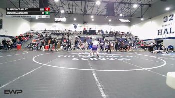 140 lbs Quarterfinal - Claire Mccauley, Hominy High School vs Jazmen Alzuarte, Southeast