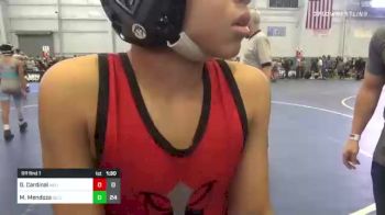 90 lbs Rr Rnd 1 - Gus Cardinal, Valiant Preps vs Moses Mendoza, DC Cali Custom