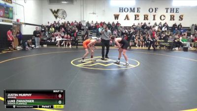 132 lbs Round 2 - Luke Zwanziger, Nashua-Plainfield vs Justin Murphy, Waukon