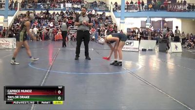 107 lbs Champ. Round 2 - Taylor Drake, Kuna vs Caprice Munoz, Meridian