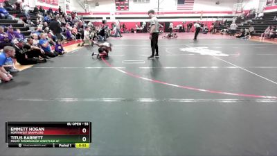 55 lbs Cons. Round 3 - Emmett Hogan, Northwest Grapplers vs Titus Barrett, Pirate Powerhouse Wrestling Ac