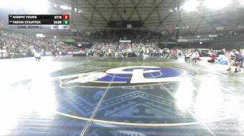 Boys 1B/2B 132 Cons. Round 4 - Trevin Stauffer, Jenkins (Chewelah) vs Joseph Young, Kettle Falls