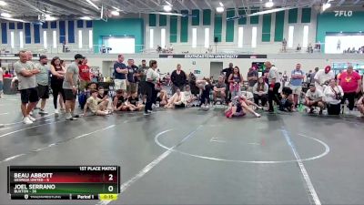 88 lbs Finals (8 Team) - Joel Serrano, Buxton vs Beau Abbott, Georgia United