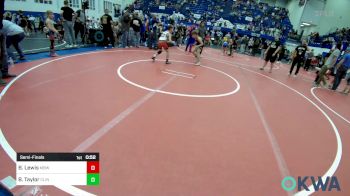 75 lbs Semifinal - Brantley Lewis, Mustang Bronco Wrestling Club vs Braxtyn Taylor, Clinton Youth Wrestling