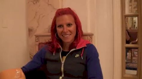 Anna Pierce learning from last year and new hair before 2011 Boston Marathon Road Mile