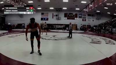 133 lbs Quarterfinal - Kie Anderson, Concordia-Moorhead vs Brody Toledo, Wisconsin-Oshkosh