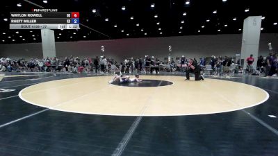 77 lbs Cons. Semis - Waylon Rowell, OK vs Rhett Miller, KS