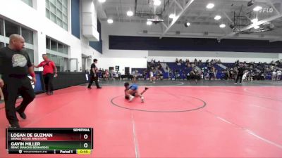 67 lbs Semifinal - Gavin Miller, RBWC (Rancho Bernardo) vs Logan De Guzman, Savage House Wrestling