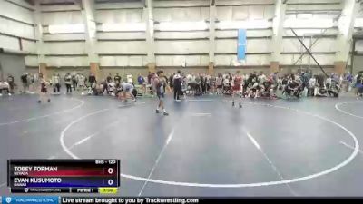 120 lbs Quarterfinal - Tobey Forman, Nevada vs Evan Kusumoto, Hawaii