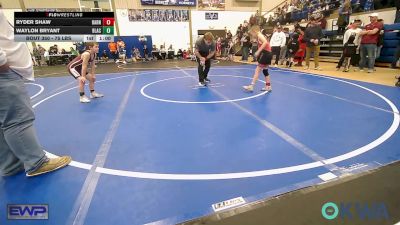 75 lbs Consi Of 4 - Ryder Shaw, Barnsdall Youth Wrestling vs Waylon Bryant, Blackwell Wrestling Club