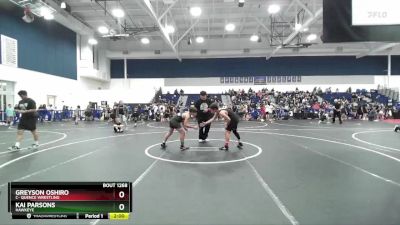 110-114 lbs Round 4 - Kai Parsons, Hawkeye vs Greyson Oshiro, C- Quence Wrestling