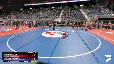 70 lbs Cons. Round 2 - Bodie McCloy, Rawlins Wrestling Club vs Kelton Walther, Green River Grapplers Wrestling