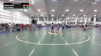 105 lbs 3rd Place - Abigail Grady, Maine Trappers WC vs Zoey Thomas, Ddk Wc