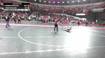 95 lbs Cons. Round 5 - Makena McCauley, Warrior Youth Wrestling vs Laney Wallace, Saint Croix Falls