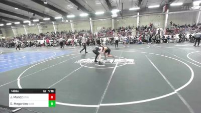 146 lbs Semifinal - Juan Munoz, Stout Wr Acd vs Owen Megorden, Durango WC
