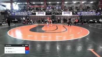 143 lbs 3rd Place - Samantha Snow, Indiana Tech vs Alexis Gomez, Grand View University