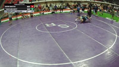 138 lbs Cons. Sub-semis - Gavin Mattix, Montana vs Waylon Hoyt, Washington