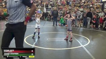 50 lbs Champ. Round 1 - Ryder Getz, Bloom Carroll vs Xavier Shasteen, Mat Rats