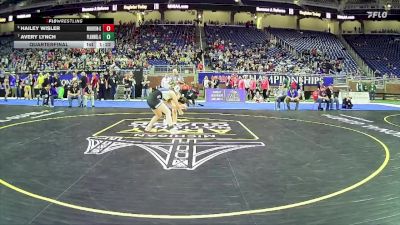 Girls-130 lbs Quarterfinal - Hailey Wisler, Huron Hs (New Boston) Girls vs Avery Lynch, Plainwell Hs Girls