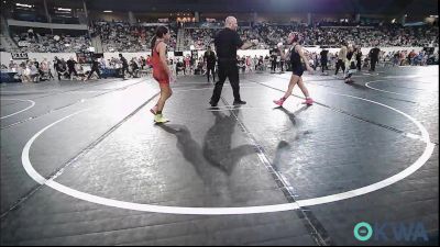 98 lbs Consi Of 8 #2 - Maleea LaFever, Newcastle Youth Wrestling vs Kimberly Emmons, Grove Takedown Club