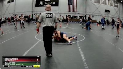 88 lbs Placement (4 Team) - Elijah Gill, Revival Uprising Orange vs Kole Wasser, Grit Mat Club