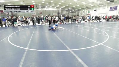120 lbs Cons. Quarters - Brendon Oehme, Heartland Wrestling Academy vs Daniel Goodwin, Illinois