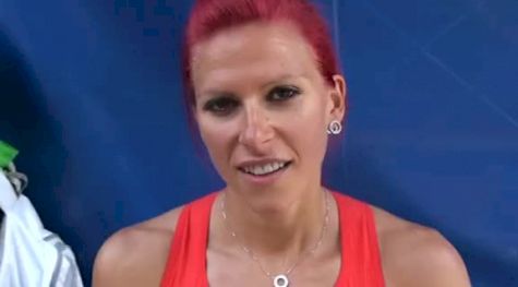 Anna Pierce second and nipped at the line 2011 Boston Marathon BAA Road Mile