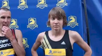 Andy Baddeley and Lukas Verzbicas interview after the 2011 Boston Marathon BAA Road Mile