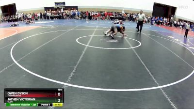 150 lbs Cons. Round 1 - Owen Dyson, Thompson HS vs Jathen Victorian, Klein