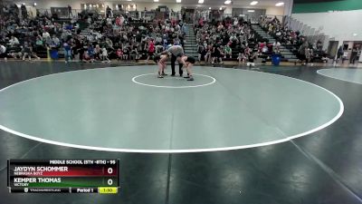 95 lbs Champ. Round 1 - Kemper Thomas, Victory vs Jaydyn Schommer, Nebraska Boyz