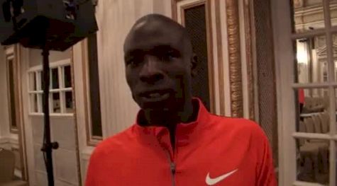 Moses Mosop after 2:03:06 fastest marathon debut ever at 2011 Boston Marathon