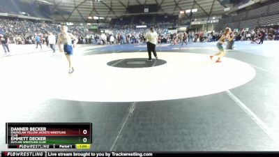 100 lbs Champ. Round 2 - Emmett Decker, Outlaw Wrestling Club vs Danner Becker, Enumclaw Yellow Jackets Wrestling Club