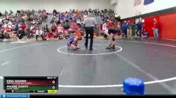 120 lbs Quarterfinal - Ezra Wagner, New Palestine High School vs Phoebe Dowty, Indian Creek