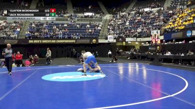 165 lbs 5th Place Match - Clayton McDonough, Luther vs Jack Richardson, JWU (Providence)