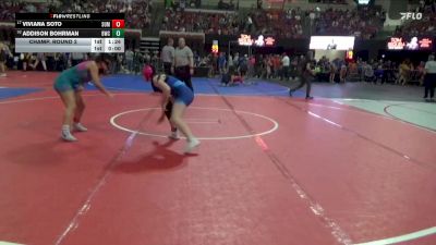 130 lbs Champ. Round 2 - Addison Bohrman, Bozeman Wrestling Club vs Viviana Soto, CWC Thunder