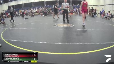 167 lbs Finals (8 Team) - Zaviaun Whack, Invictus Wrestling Club vs James Capasso, Wednesday Warriors