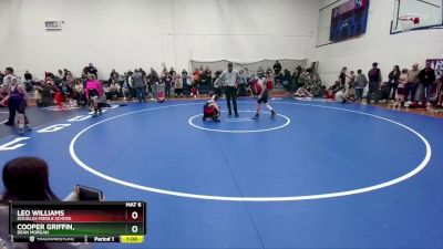 91-93 lbs Round 3 - Cooper Griffin,, Dean Morgan vs Leo Williams, Douglas Middle School