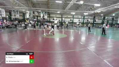 165 lbs 3rd Place - Keegan Pado, FCA Wrestling vs William Bittenbender, Independence HS