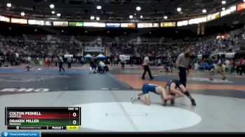 126 lbs Cons. Round 1 - Draken Miller, Meridian vs Colton Peshell, Riverton