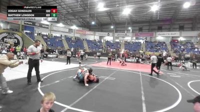 138 lbs Quarterfinal - Josiah Gonzales, Fort Lupton Bluedevils vs Matthew Longdon, New Mexico Bad Boyz