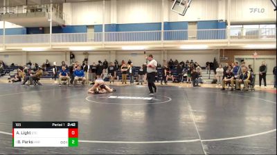 165 lbs Semifinal - Brendan Parks, Harper College vs Ashton Light, St Clair Community College