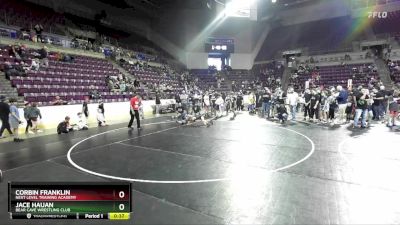 88 lbs Champ. Round 2 - Jace Hauan, Bear Cave Wrestling Club vs Corbin Franklin, Next Level Training Academy