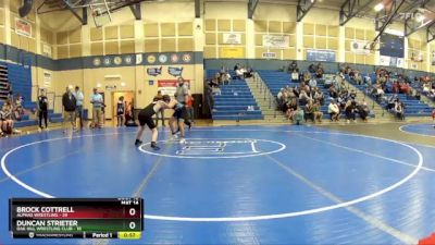 115 lbs Cross Bracket (8 Team) - Duncan Strieter, Oak Hill Wrestling Club vs Brock Cottrell, Alphas Wrestling