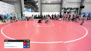 35 kg Quarterfinal - Kenlynn Nau, Michigan Blue vs Keira Cunningham, Misfits Girls Onyx